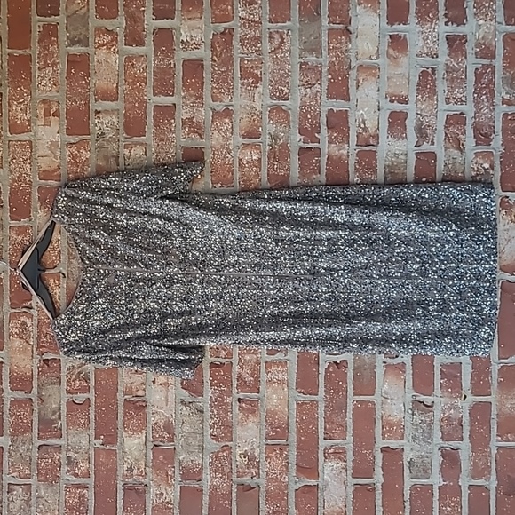 Adrianna Papell Fitted Sequin Mid-length Dress - Picture 14 of 14